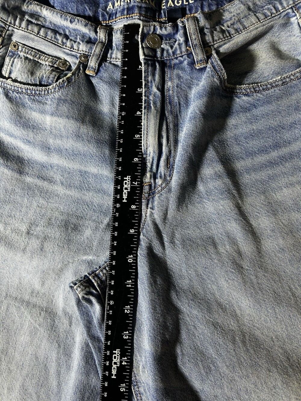 American Eagle Super High Rise Ultra Wide Leg Jeans Womens 6 Light Wash - Picture 3 of 8